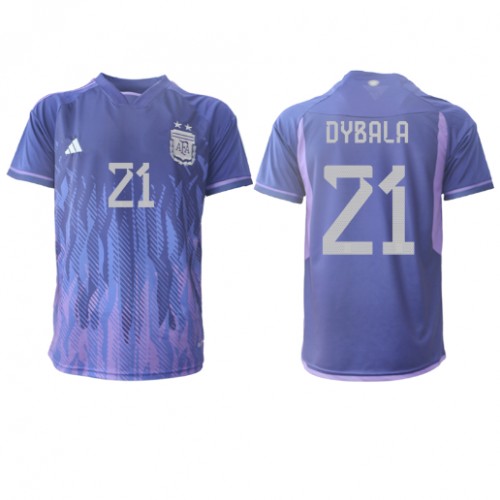 Pánský Fotbalový dres Argentina Paulo Dybala #21 MS 2022 Venkovní Krátký Rukáv